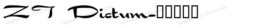 ZT  Dictum字体转换